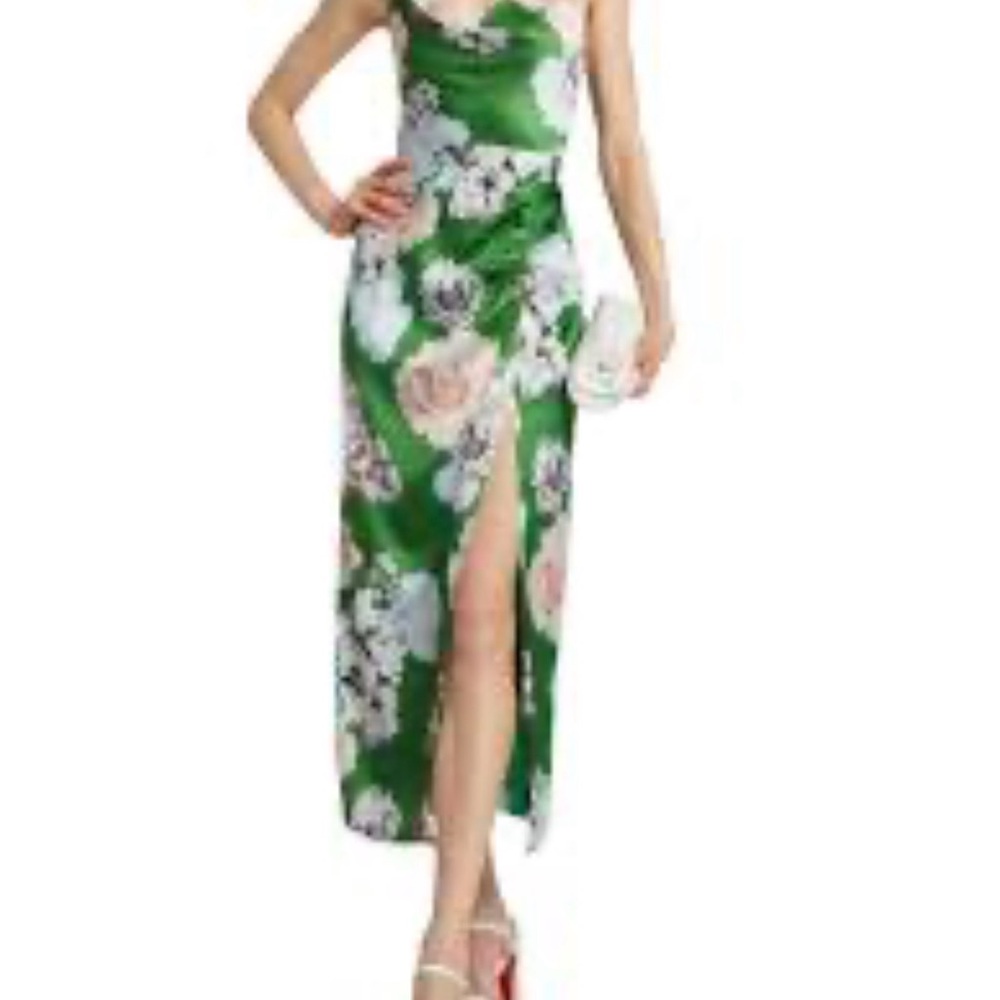 Milly Lillana Satin Midi Slip Dress
